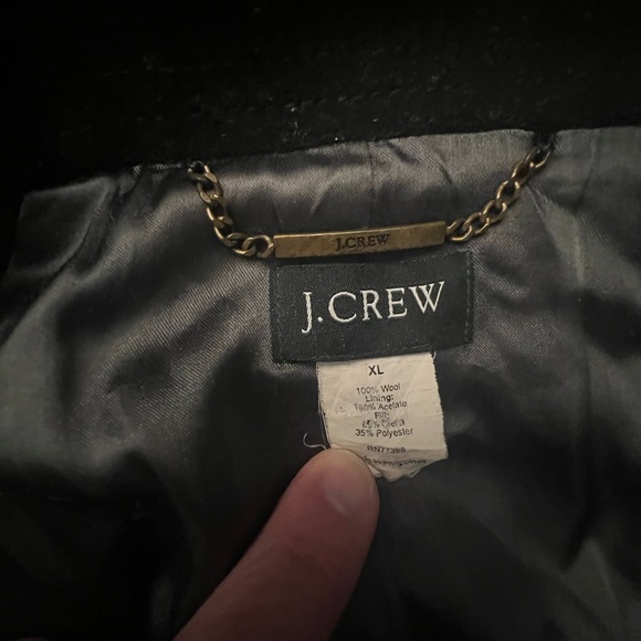 J Crew Women's Black Peacoat in size XL - Picture 4 of 6